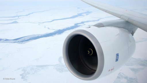 A Rolls-Royce Trent-XWB engine (on the wing of an Airbus A350 airliner)