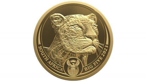 An image showing the SA Mint's new gold leopard coin 