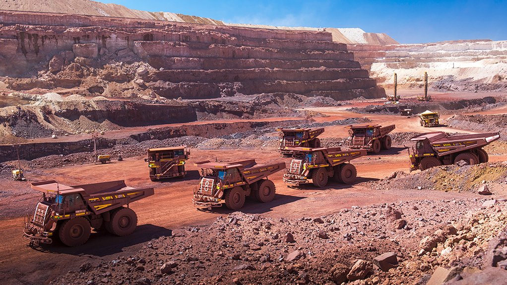 Images of mining truck at the Kolomela iron-ore mine