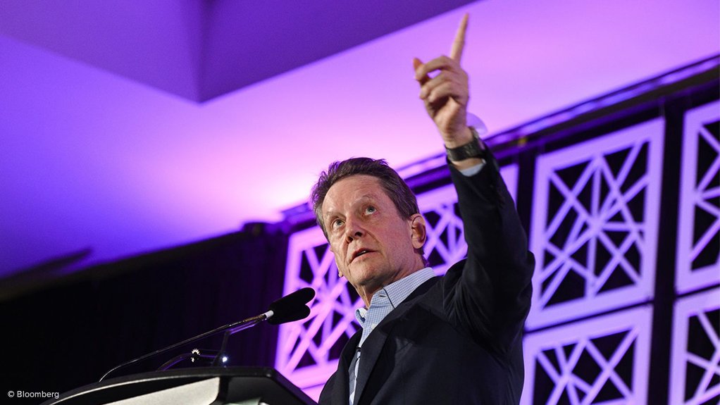 Robert Friedland speaking at the yearly Prospectors and Developers Association of Canada gathering in Toronto on Sunday.
