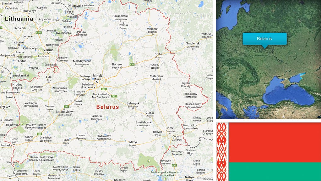 Image of Belarus map/flag