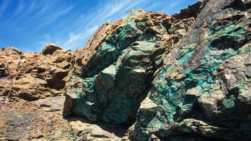 Malachite from the Haib copper project