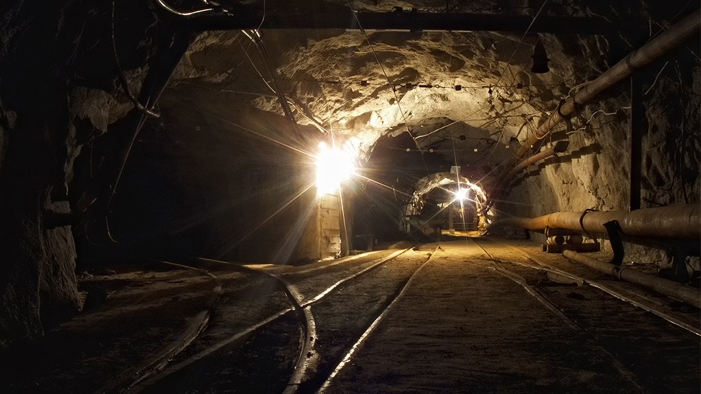 An underground mining tunnel