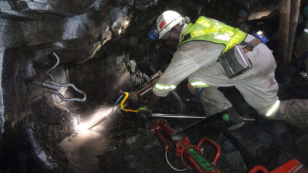 DRILLING THE WAY Hydro Power Equipment’s Isidingo Drill is believed to be the lightest high-performance rotary percussive rockdrill in the world and paves the way for female operators 