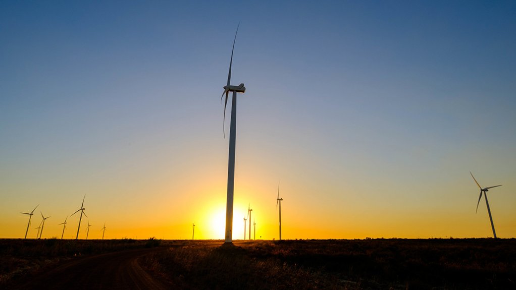 Image of a wind energy farm in South Africa