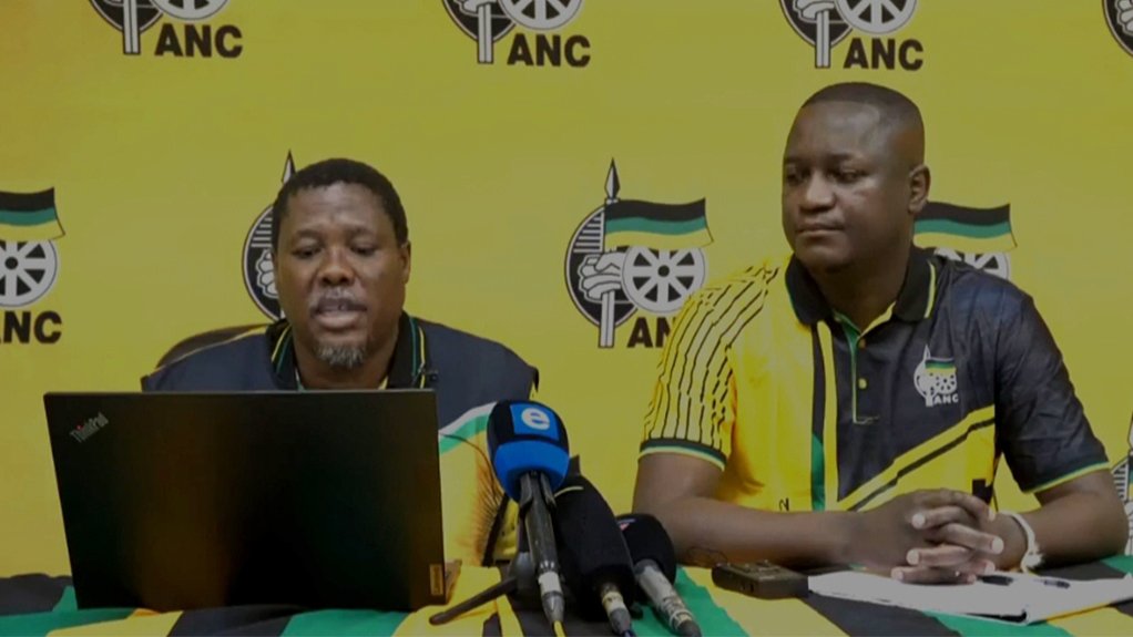 KZN ANC secretary Bheki Mtolo and spokesperson Mafika Mndebele