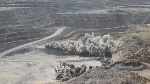 A mine blasting undertaken by BME