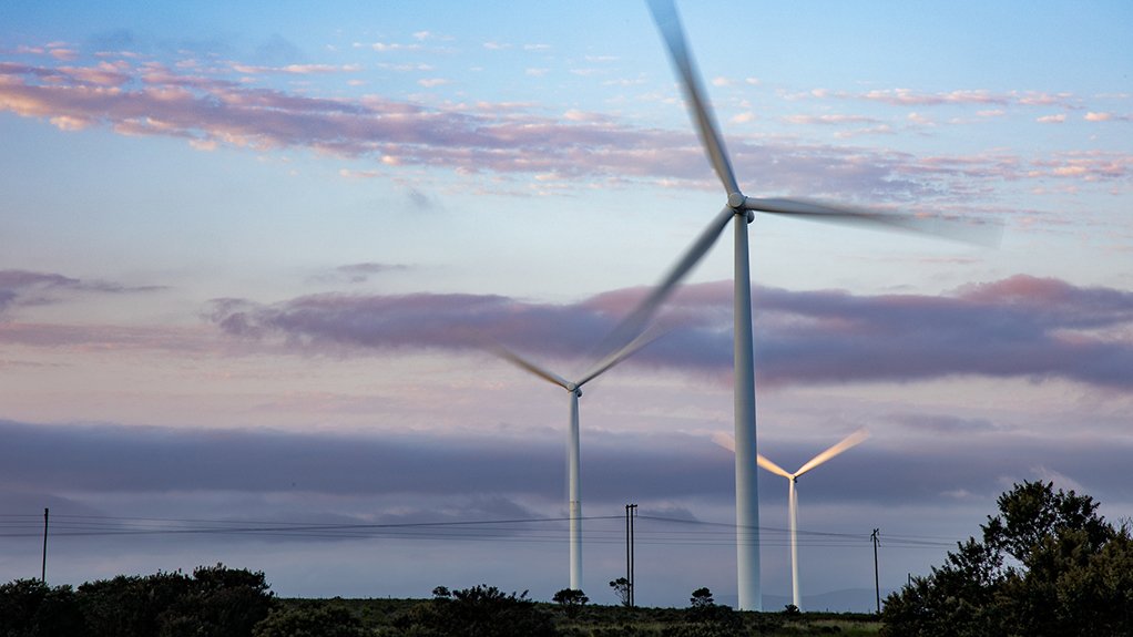Image of wind turbines at dusk