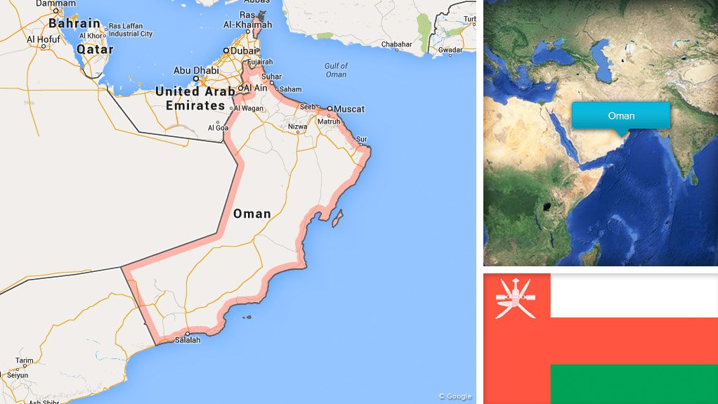 Image of Oman map/flag