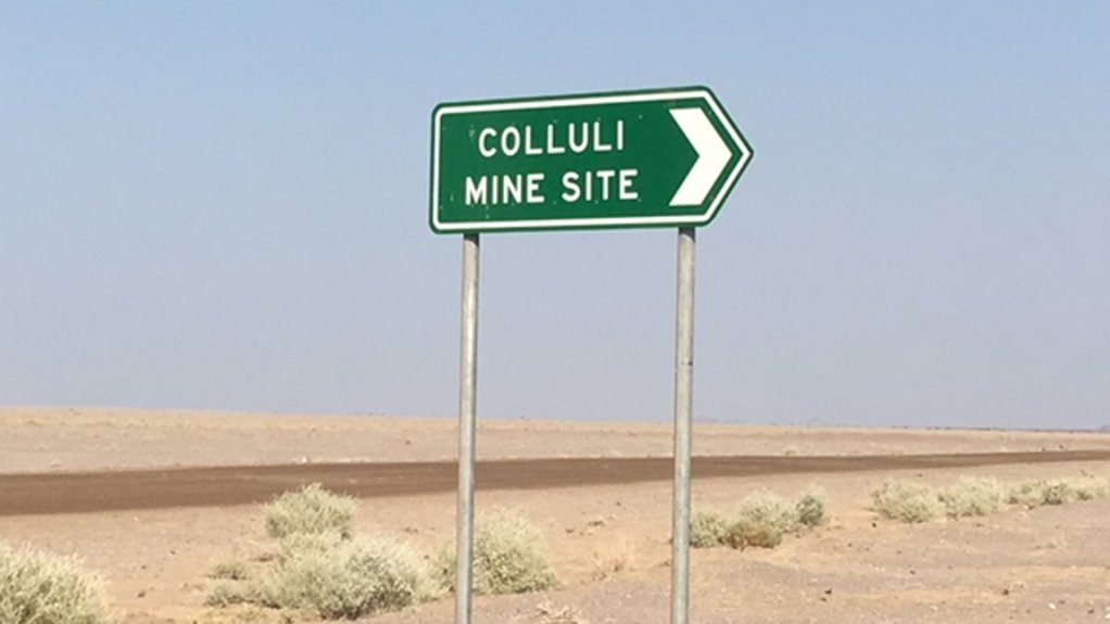 Image of a sign for the Colluli mine site