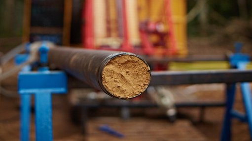 Image of drill core from the Kola potash project