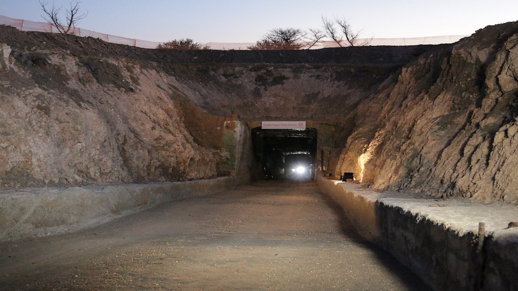 Image of a portal at the Prieska copper project