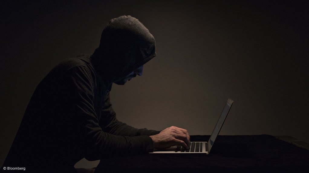 Person working on a laptop