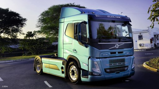 Image of a Volvo electric truck