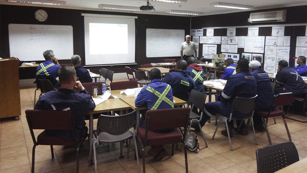 Training of key personnel at a customer site underway