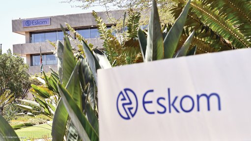 An Eskom logo at the entity's head office