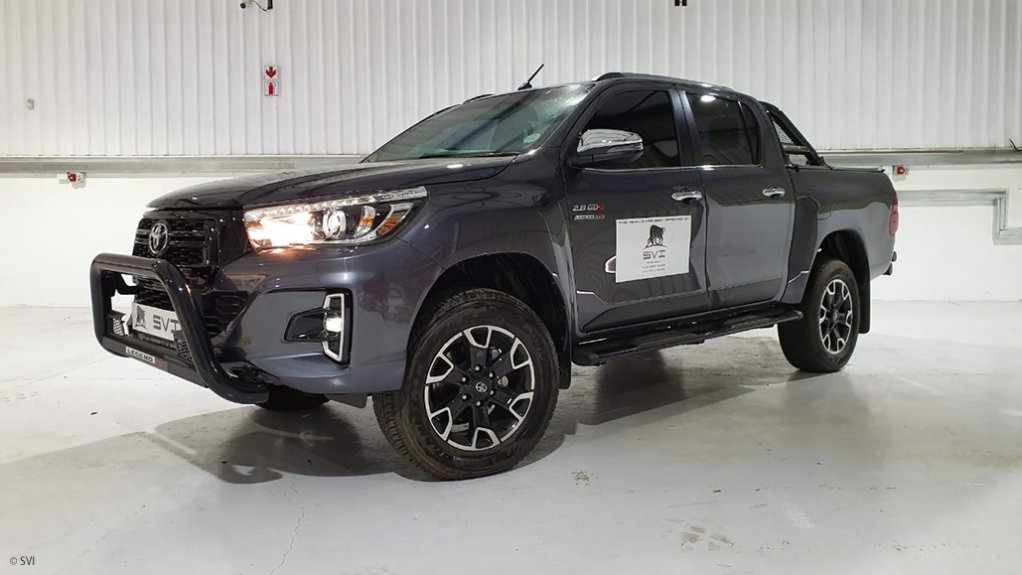 Image of B6 armouring on a Hilux bakkie