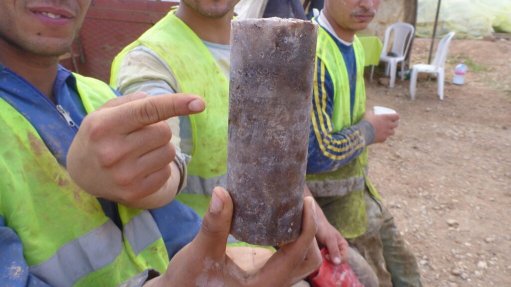 Image of core sample from the Khemisset project