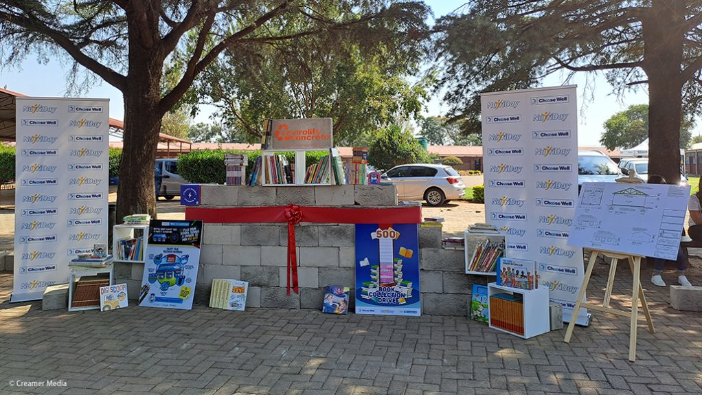 An image showing the ribbon cutting of Danone NutriDay's launch of a learning centre at Nageng Primary School 