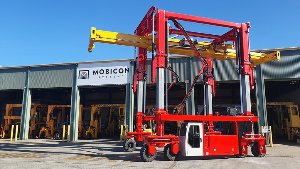 Image of Mobicon 2HL series container handlers carrier on site 
