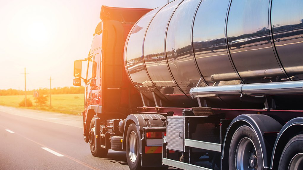 Image of a gas tank on a highway 