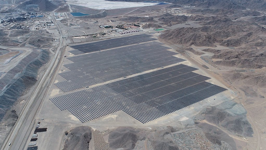 An image showing a solar plant at Centamin's Sukari gold mine in Egypt 
