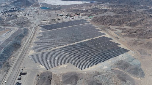 An image showing a solar plant at Centamin's Sukari gold mine in Egypt 