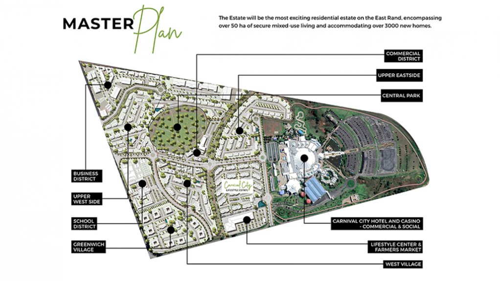 An image showing the East Village of Carnival City's lifestyle estate development 