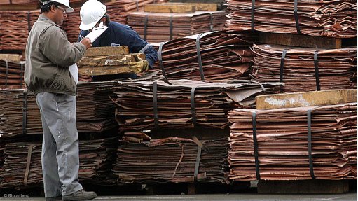 Image shows stacked copper sheets