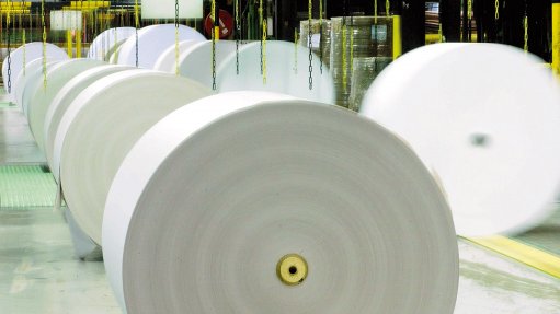 Rolls of paper produced at Mondi's Richards Bay operations