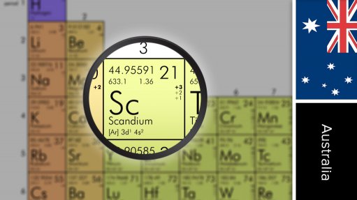 Image of Australia flag and periodic table symbol for scandium