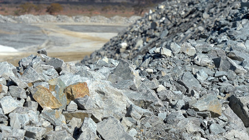 Image shows lithium stockpiles