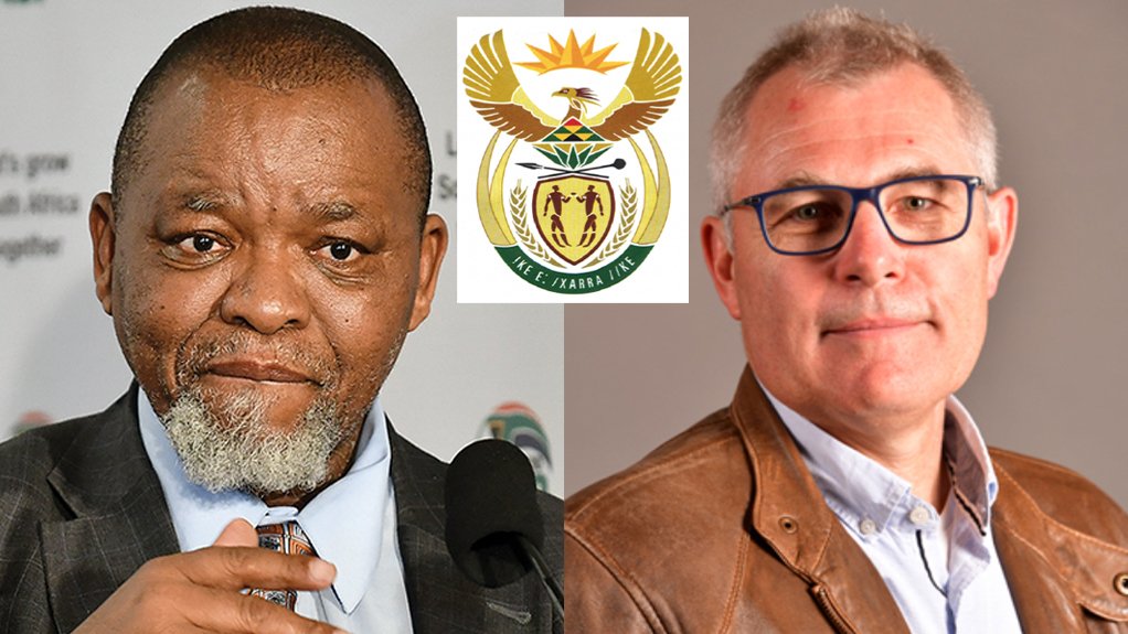 Mineral Resources and Energy Minister Gwede Mantashe and Shadow Mineral Resources Minister James Lorimer. 