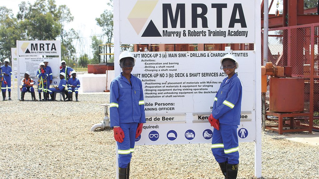 Murray & Roberts Cementation Training Academy implements training interventions that empower young members of communities from within sending areas of various mining operations