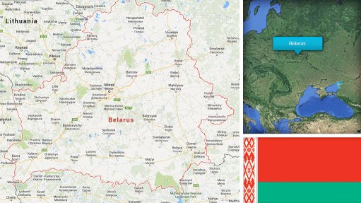 Image of Belarus map/flag