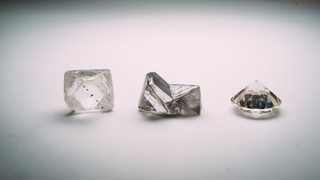 Rough and polished diamonds recovered by De Beers