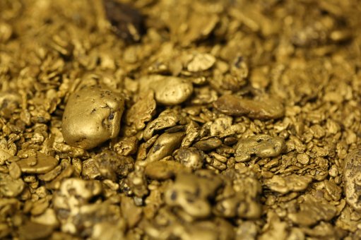 Image shows gold nuggets 