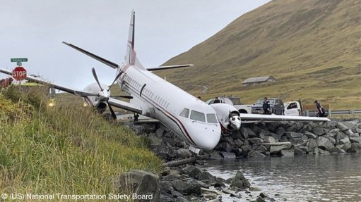 A crashed aircraft