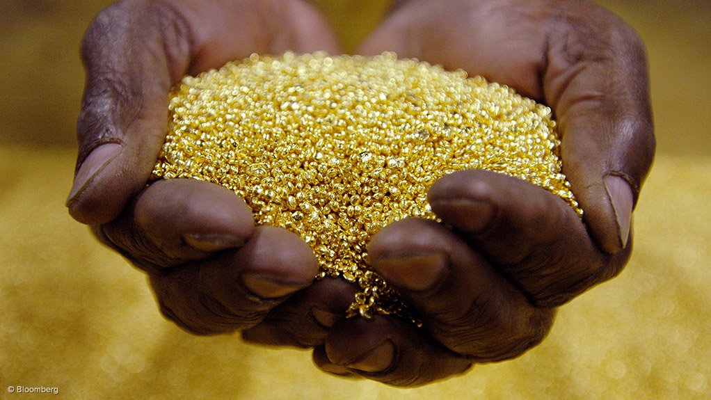 Image shows gold pellets