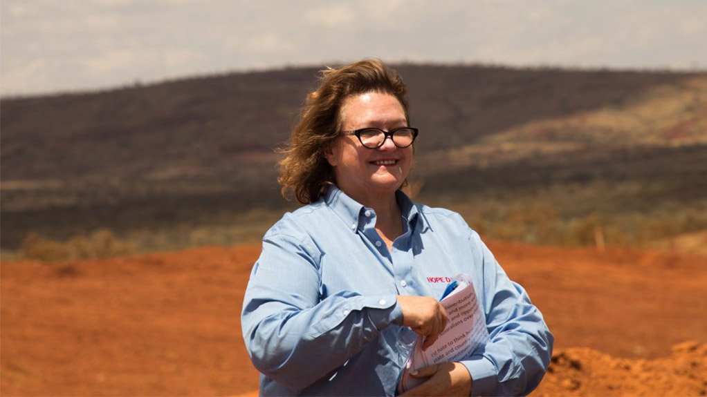 Image shows Hancock Prospecting CEO Gina Rinehart