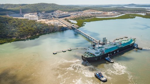Image shows the Gladstone LNG operation 