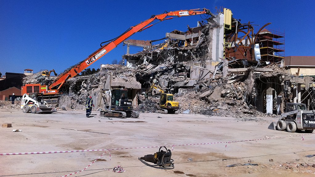 An image of a demolition of a building
