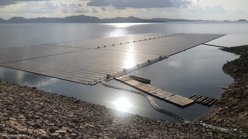 5 MW floating solar plant at the Bui dam in Ghana