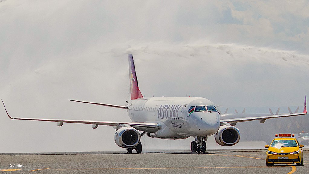 An Embraer E190 of South African airline Airlink