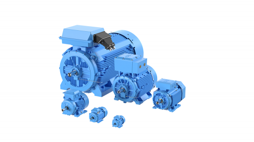 Image of a blue electric motor 