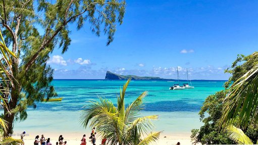 Mauritius beach scene