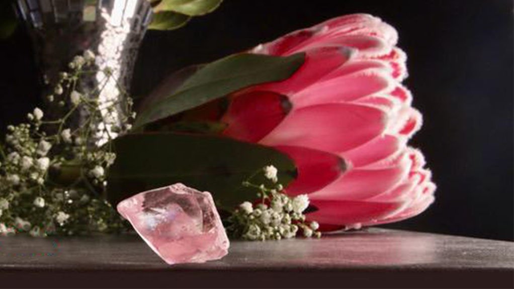 Protea-like hue of spectacular pink diamond.