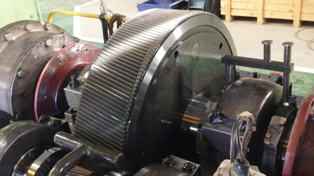 A close up image of a compressor system