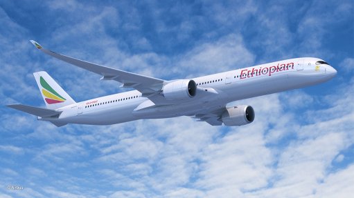 Artist’s impression of an A350-1000 in Ethiopian colours