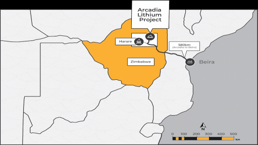 LOcation map of the Arcadia lithium project